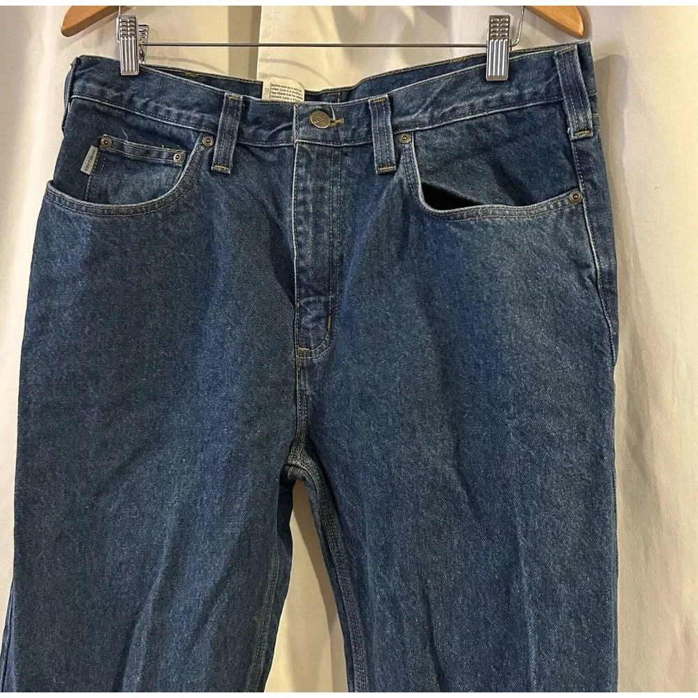 Carhartt Mens Relaxed Fit Straight Leg Workwear Jeans Pants Size 36X 34 RN#14806